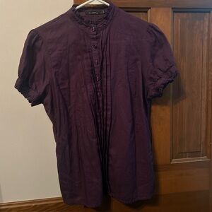 The Limited Women's Deep Purple Button-Down Shirt